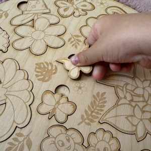 Okrągłe puzzle z różnymi wzorami