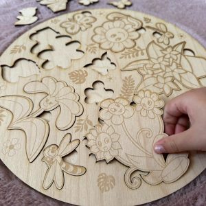 Okrągłe puzzle z różnymi wzorami