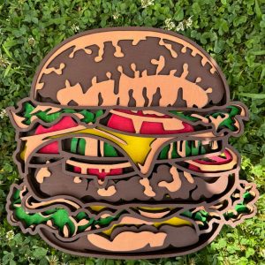 Obraz 3D hamburger