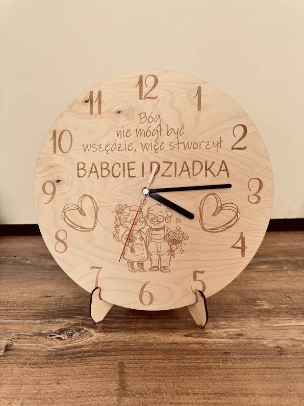 Zegar na Dzień Babci i Dziadka