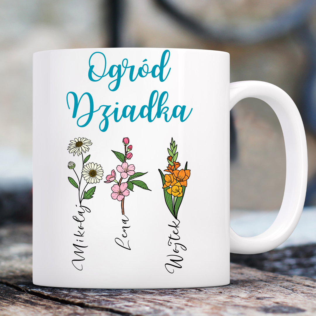 Kubek dla Dziadka PERSONALIZOWANY OGRÓD DZIADKA