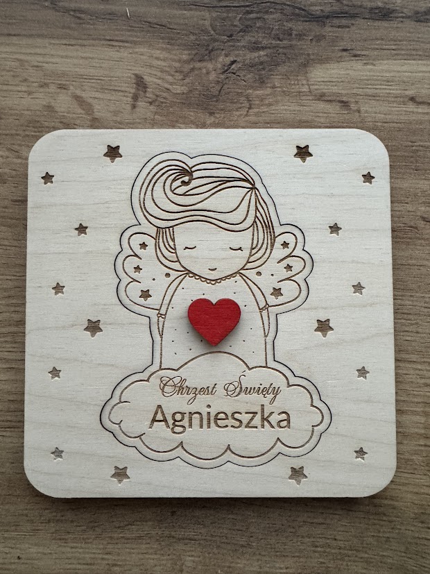 Pamiątka Chrztu Świętego Aniołek Dziewczynka
