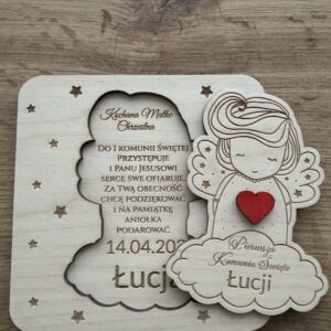 Pamiątka Pierwszej Komunii Świętej Aniołek Dziewczynka