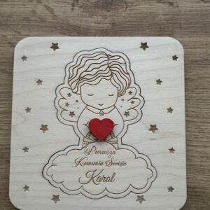Pamiątka Pierwszej Komunii Świętej Aniołek Chłopiec