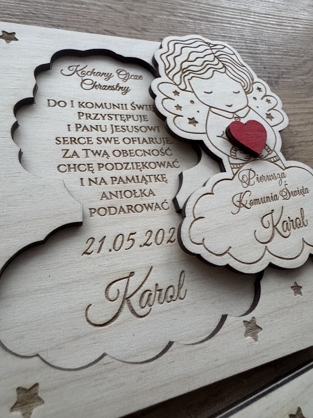Pamiątka Pierwszej Komunii Świętej Aniołek Chłopiec - obrazek 3